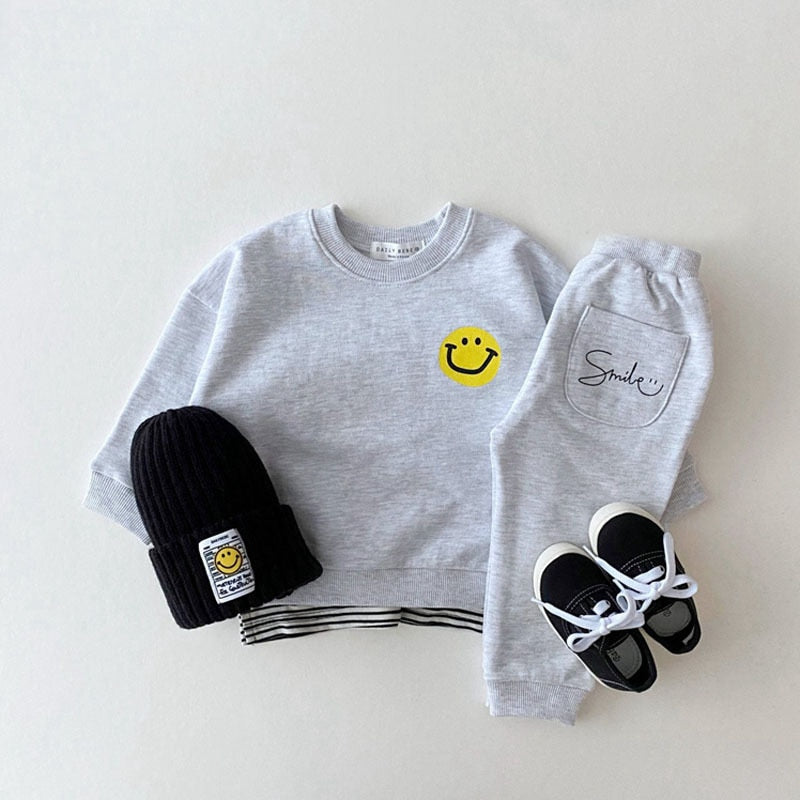 Smiley Face tracksuit 9M-5T in various colors