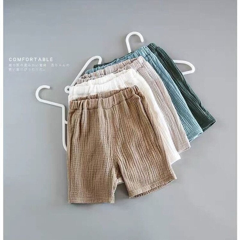 "Fulton" Boys Muslin Cotton Shirt & Short Set Various Color Options (6M-7T)