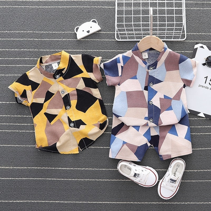 "Gregorio" Geometric Boys 2Pcs/set (9M-4T)