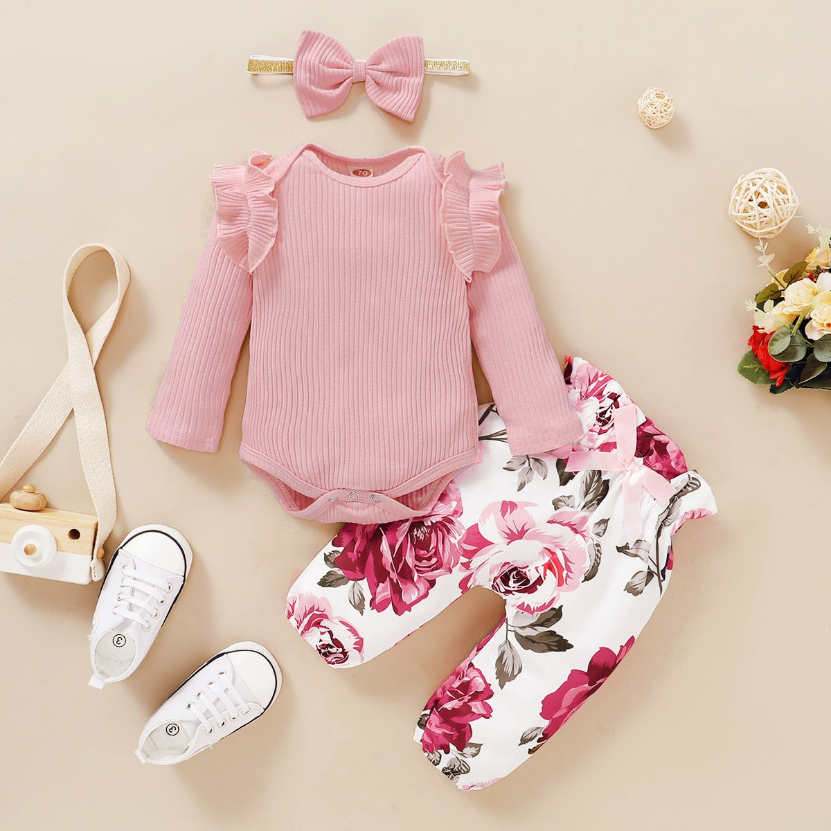3Pcs Baby Girl Clothes Set Multiple Styles 3M-24M "Camila Collection"