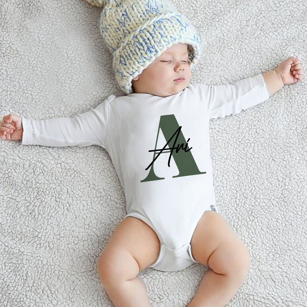 Monogrammed bodysuit with Name (12 mos, 18 mos, 24 mos)