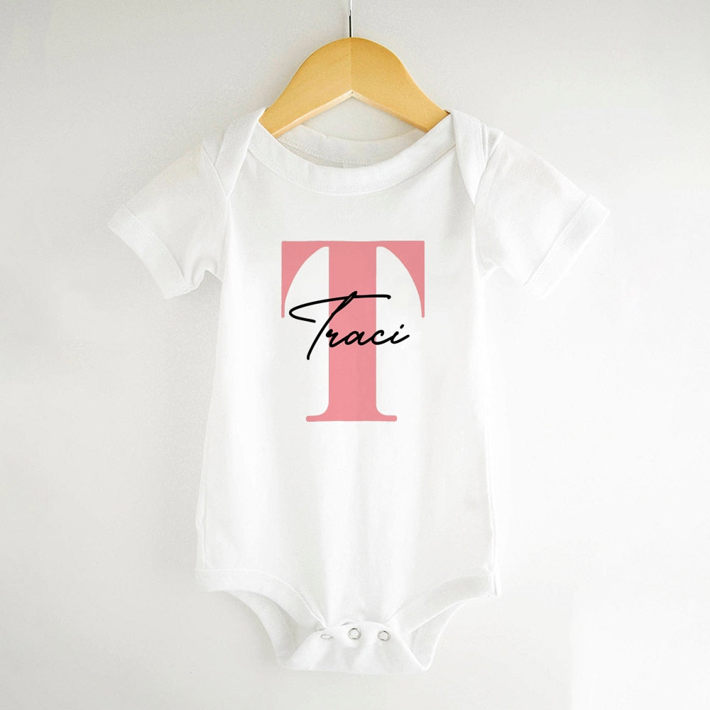 Monogrammed bodysuit with Name (12 mos, 18 mos, 24 mos)