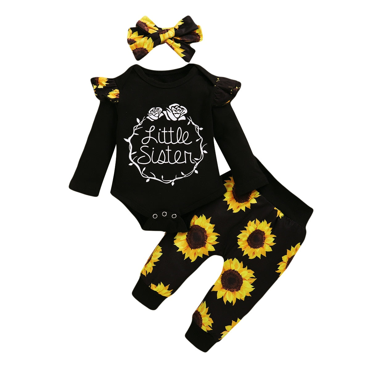 3Pcs Baby girl set multiple colors 0-24m 'Maeve Collection'