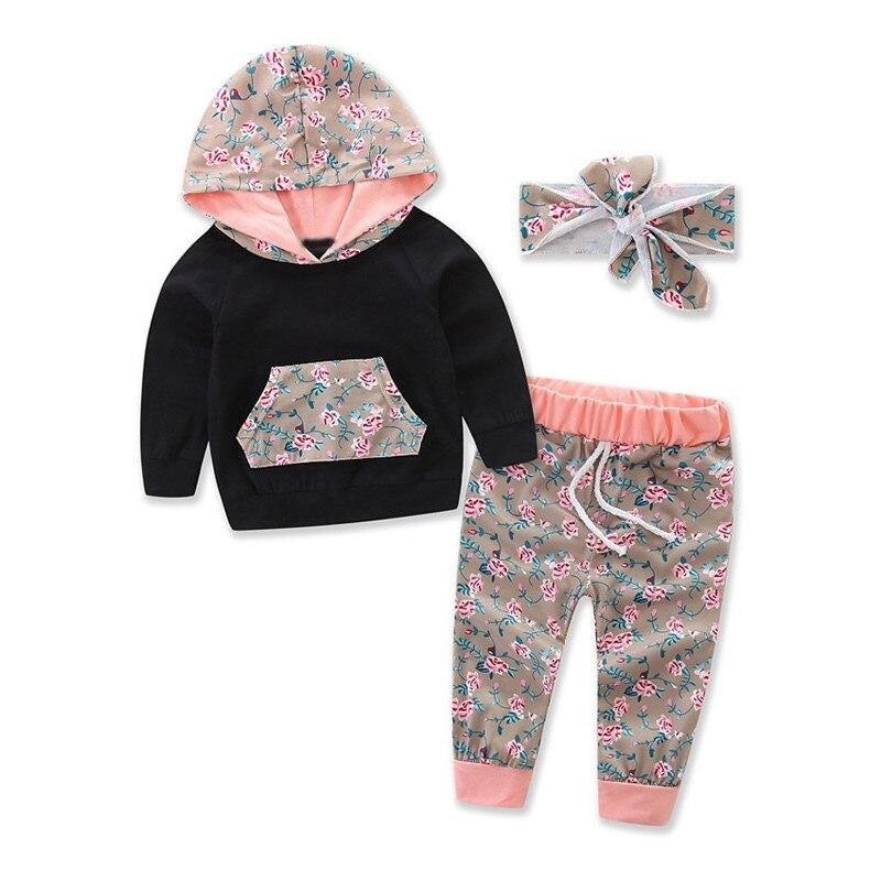3pcs Baby Girl Set "Emile" 5 different sets 0-24m