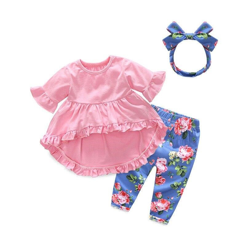 3pcs Baby Girl Set "Emile" 5 different sets 0-24m