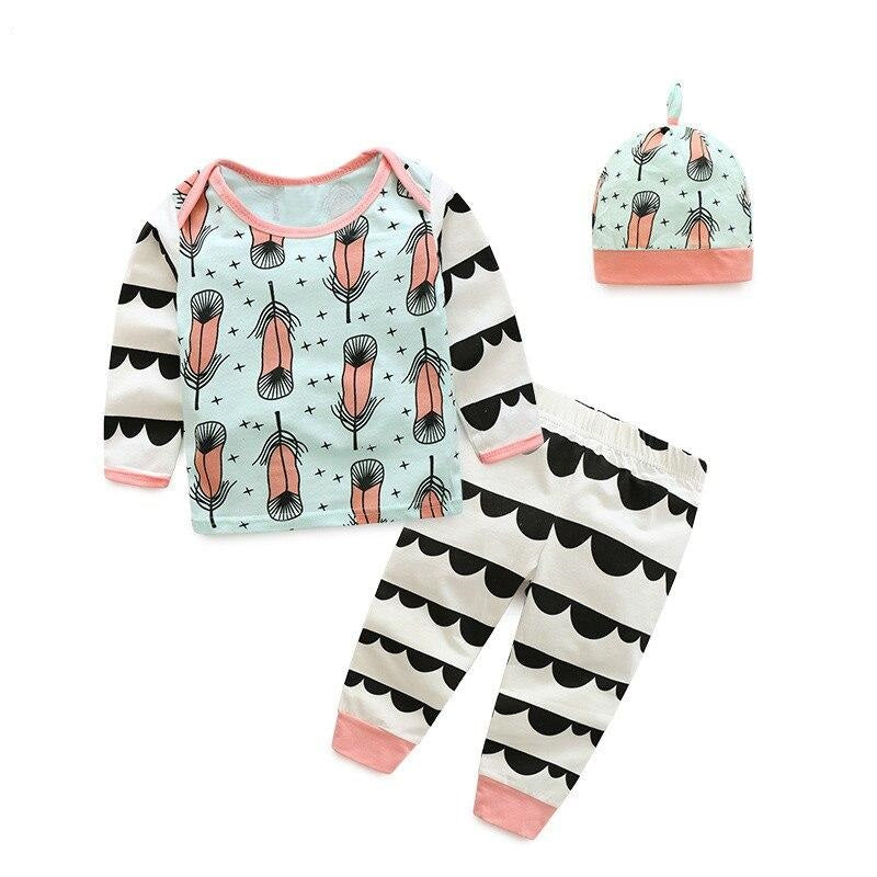 3pcs Baby Girl Set "Emile" 5 different sets 0-24m