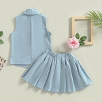 'Annabelle' Vest Skirt & Top - Various Colors (3T-7Y)