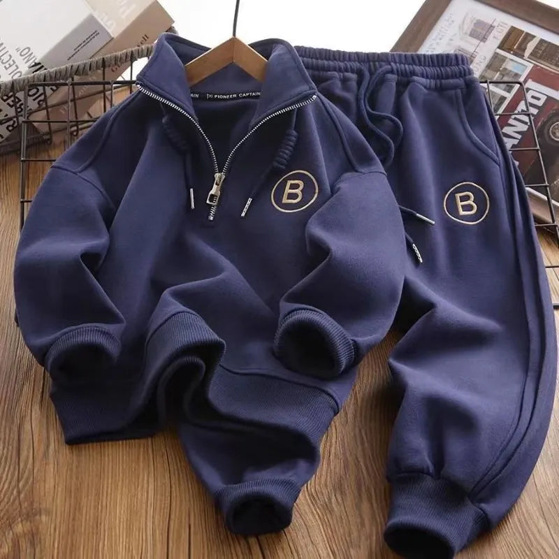 'Brooks' Super Thick Sweatshirt & Pants 2 Piece Set- Various Colors (4T-14T)