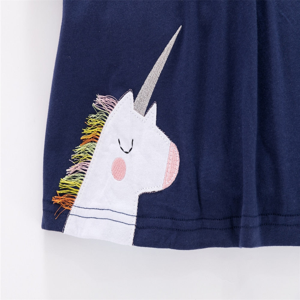 Princess Dress with Collar Unicorn 2-6yrs