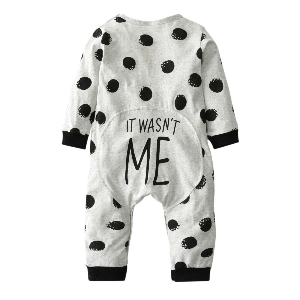 Organic Cotton Jumpsuit "Wasnt Me" 0-18m