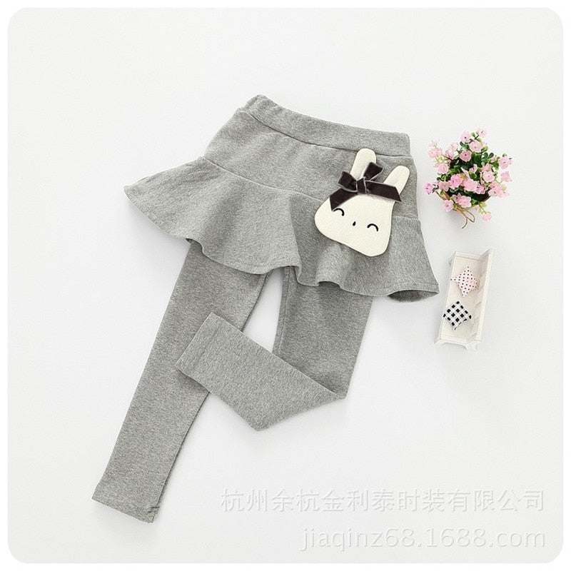 Girls Cotton Leggings with Skirt 2-7yrs