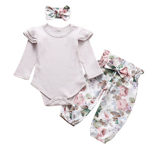 3Pcs Baby Girl  Outfit "Honore" 0-24m