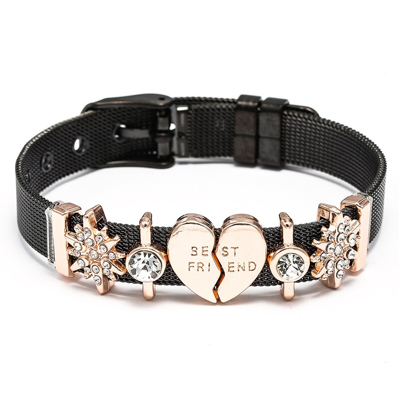 Mesh Bracelets Bangles with Different Charms  For Women Kids Gift