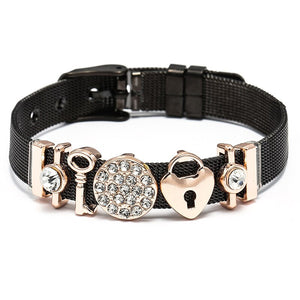 Mesh Bracelets Bangles with Different Charms  For Women Kids Gift