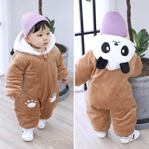 winter Baby Panda Romper 4 colors 0-12m