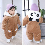 winter Baby Panda Romper 4 colors 0-12m