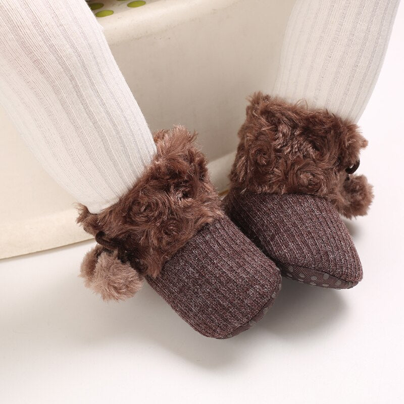 5 Colors baby furry boots 0-18m