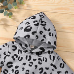"Gianna" Leopard Print Hooded Top and Skirt (12M -5T)