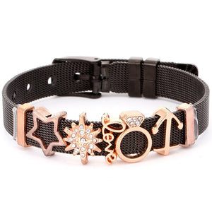 Mesh Bracelets Bangles with Different Charms  For Women Kids Gift
