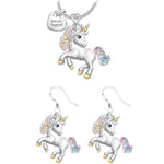 1/2/3pcs  Rainbow Unicorn Jewelry Set