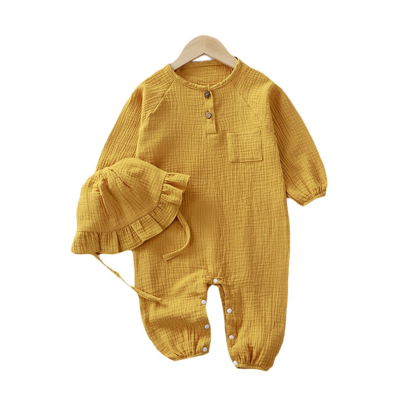 Newborn Organic Cotton Jumpsuit different colors 3m-24m