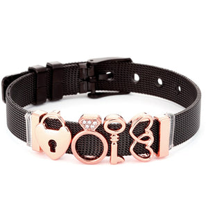 Mesh Bracelets Bangles with Different Charms  For Women Kids Gift