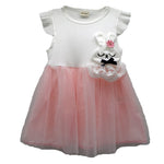 Baby Girl Dress "Bunny" Pink or White 6-24m