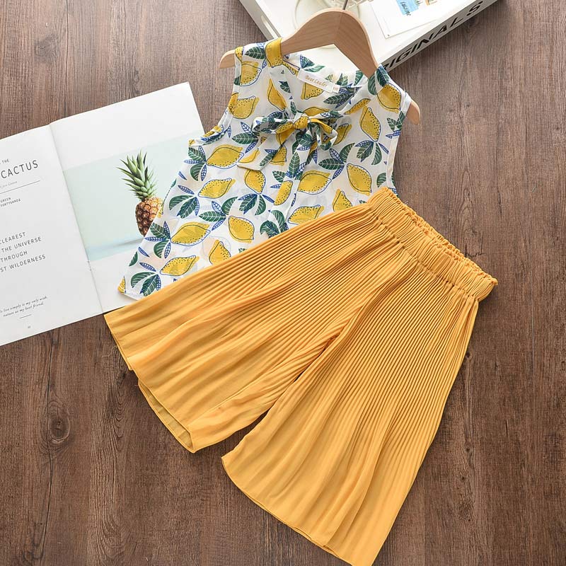 2Pcs Girls Summer Outfit & Dress "Claudette" 1-7yrs