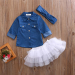 'Macy' Denim Shirt & Tutu (12M-4T)