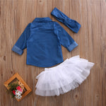 'Macy' Denim Shirt & Tutu (12M-4T)