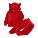 Kids Velvet Wing outfit 4 colors 12m-6yrs