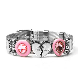 Mesh Bracelets Bangles with Different Charms  For Women Kids Gift