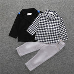 Kids Boys Clothes Sets Spring Autumn, Coat with Shirt & Pants 18m-7yrs