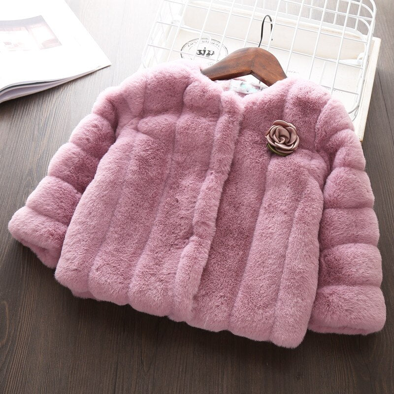 Faux Fur Coat 2 colors 2-4 years
