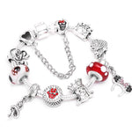 Silver plated Snake Chain Charm Bracelet for Women & Kids