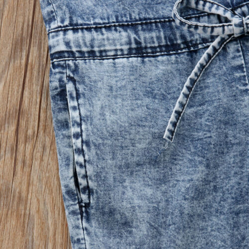 Denim Sleeveless Romper Jumpsuit Playsuit Long Pants Outfits  Sizes 1-6T