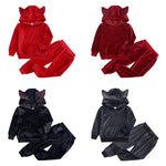 Kids Velvet Wing outfit 4 colors 12m-6yrs