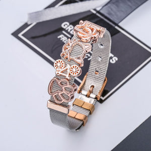 Mesh Bracelet With Different Charecters