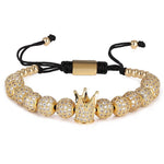 New Luxury Bead Bracelet Silver, Black, Rose or Gold Plated