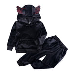Kids Velvet Wing outfit 4 colors 12m-6yrs