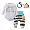 4Pcs Baby Girl Set "Little Sis" 0-6m