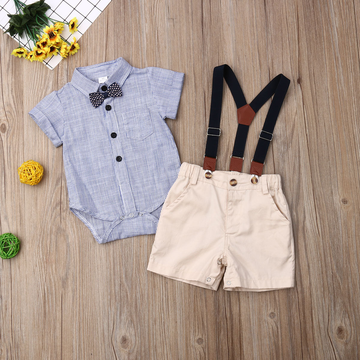 2Pcs Baby Boy Outfit "Damien" 0-24m