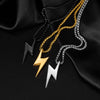 Flash Necklace Silver, Black or Gold Plated