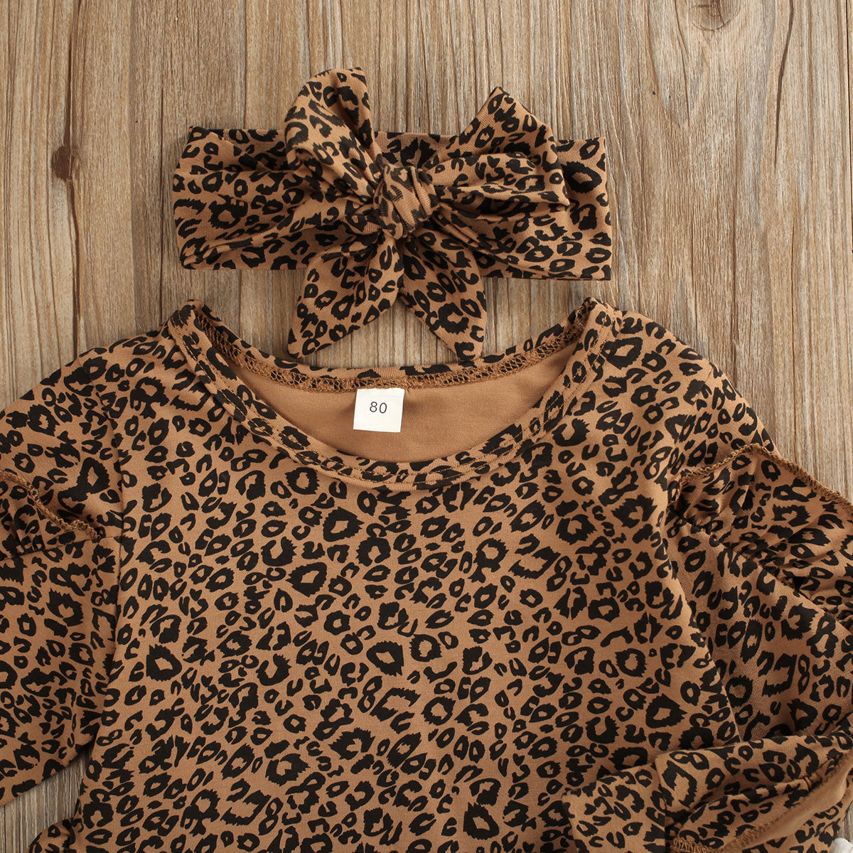 "Tallulah" Ruffled Leopard Print 3 Piece Outfit (12M-5T)