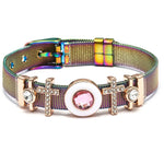 Mesh Bracelets Bangles with Different Charms  For Women Kids Gift
