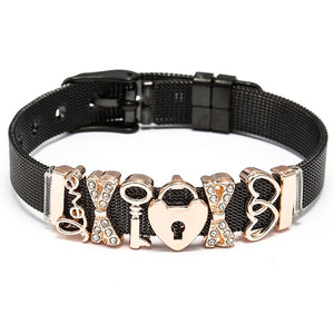 Mesh Bracelets Bangles with Different Charms  For Women Kids Gift