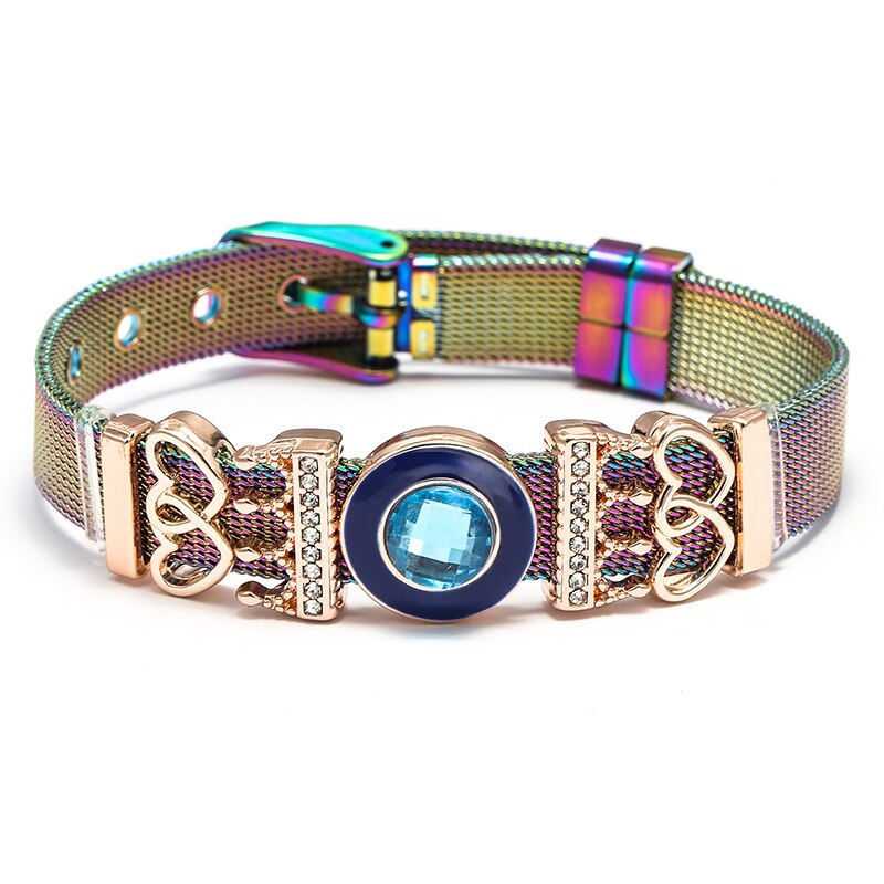 Mesh Bracelets Bangles with Different Charms  For Women Kids Gift
