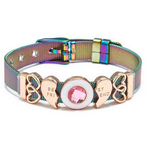 Mesh Bracelets Bangles with Different Charms  For Women Kids Gift