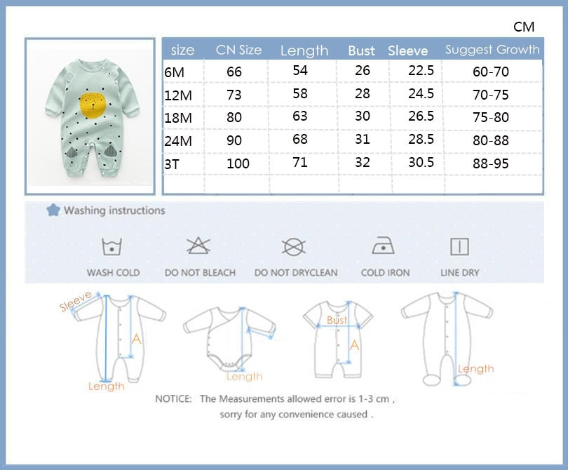 New Baby Rompers Newborn 3-24m