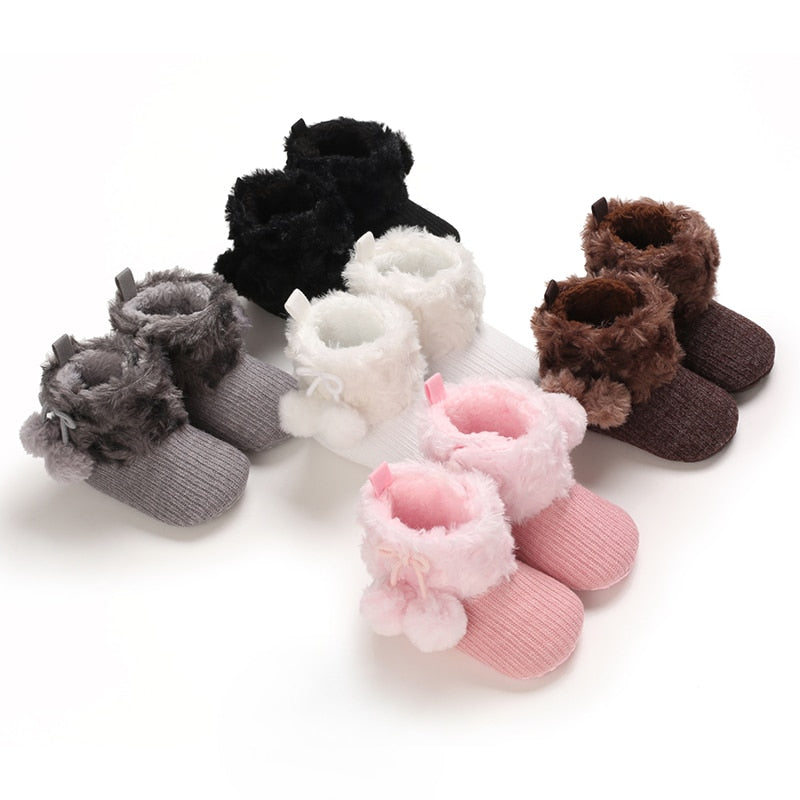 5 Colors baby furry boots 0-18m